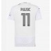 Maillot de foot AC Milan Christian Pulisic #11 Extérieur vêtements Femmes 2023-24 Manches Courtes